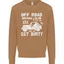 Off Road Driving Club Get Dirty 4x4 Funny Mens Sweatshirt Jumper Caramel Latte