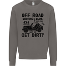 Off Road Driving Club Get Dirty 4x4 Funny Mens Sweatshirt Jumper Charcoal