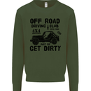 Off Road Driving Club Get Dirty 4x4 Funny Mens Sweatshirt Jumper Forest Green