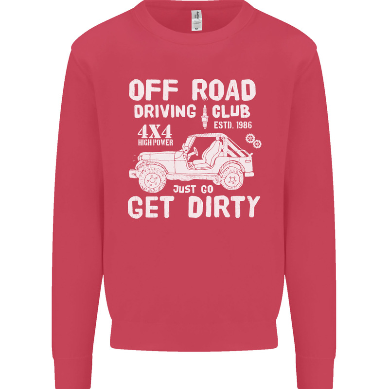 Off Road Driving Club Get Dirty 4x4 Funny Mens Sweatshirt Jumper Heliconia