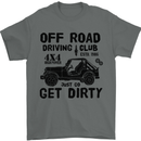 Off Road Driving Club Get Dirty 4x4 Funny Mens T-Shirt Cotton Gildan Charcoal