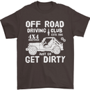 Off Road Driving Club Get Dirty 4x4 Funny Mens T-Shirt Cotton Gildan Dark Chocolate