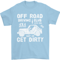 Off Road Driving Club Get Dirty 4x4 Funny Mens T-Shirt Cotton Gildan Light Blue