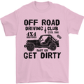 Off Road Driving Club Get Dirty 4x4 Funny Mens T-Shirt Cotton Gildan Light Pink