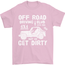 Off Road Driving Club Get Dirty 4x4 Funny Mens T-Shirt Cotton Gildan Light Pink