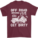 Off Road Driving Club Get Dirty 4x4 Funny Mens T-Shirt Cotton Gildan Maroon
