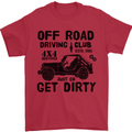 Off Road Driving Club Get Dirty 4x4 Funny Mens T-Shirt Cotton Gildan Red