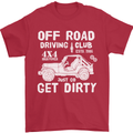 Off Road Driving Club Get Dirty 4x4 Funny Mens T-Shirt Cotton Gildan Red