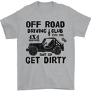 Off Road Driving Club Get Dirty 4x4 Funny Mens T-Shirt Cotton Gildan Sports Grey