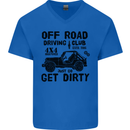 Off Road Driving Club Get Dirty 4x4 Funny Mens V-Neck Cotton T-Shirt Royal Blue