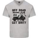 Off Road Driving Club Get Dirty 4x4 Funny Mens V-Neck Cotton T-Shirt Sports Grey