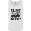 Off Road Driving Club Get Dirty 4x4 Funny Mens Vest Tank Top White
