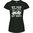 Off Road Driving Club Get Dirty 4x4 Funny Womens Petite Cut T-Shirt Black