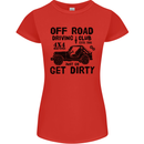 Off Road Driving Club Get Dirty 4x4 Funny Womens Petite Cut T-Shirt Red