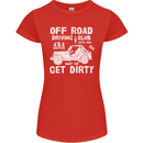 Off Road Driving Club Get Dirty 4x4 Funny Womens Petite Cut T-Shirt Red