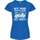 Off Road Driving Club Get Dirty 4x4 Funny Womens Petite Cut T-Shirt Royal Blue