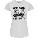 Off Road Driving Club Get Dirty 4x4 Funny Womens Petite Cut T-Shirt White