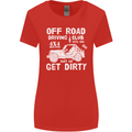 Off Road Driving Club Get Dirty 4x4 Funny Womens Wider Cut T-Shirt Red