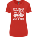 Off Road Driving Club Get Dirty 4x4 Funny Womens Wider Cut T-Shirt Red