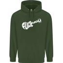 Offensive Guitar Acoustic Electric Bass Mens 80% Cotton Hoodie Forest Green