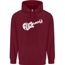 Offensive Guitar Acoustic Electric Bass Mens 80% Cotton Hoodie Maroon