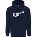 Offensive Guitar Acoustic Electric Bass Mens 80% Cotton Hoodie Navy Blue