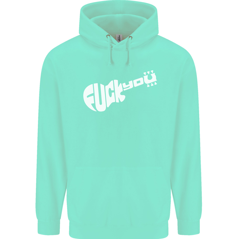Offensive Guitar Acoustic Electric Bass Mens 80% Cotton Hoodie Peppermint