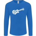 Offensive Guitar Acoustic Electric Bass Mens Long Sleeve T-Shirt Royal Blue
