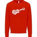 Offensive Guitar Acoustic Electric Bass Mens Sweatshirt Jumper Bright Red