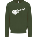 Offensive Guitar Acoustic Electric Bass Mens Sweatshirt Jumper Forest Green