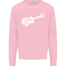 Offensive Guitar Acoustic Electric Bass Mens Sweatshirt Jumper Light Pink