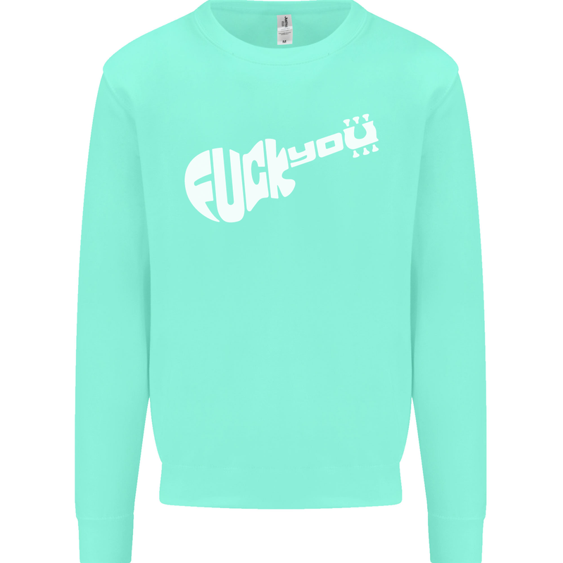 Offensive Guitar Acoustic Electric Bass Mens Sweatshirt Jumper Peppermint