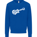 Offensive Guitar Acoustic Electric Bass Mens Sweatshirt Jumper Royal Blue