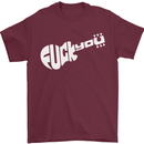 Offensive Guitar Acoustic Electric Bass Mens T-Shirt Cotton Gildan Maroon