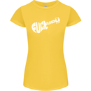 Offensive Guitar Acoustic Electric Bass Womens Petite Cut T-Shirt Yellow
