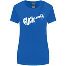 Offensive Guitar Acoustic Electric Bass Womens Wider Cut T-Shirt Royal Blue