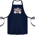 Offensive Pig Finger Flip Cotton Apron 100% Organic Navy Blue