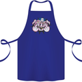 Offensive Pig Finger Flip Cotton Apron 100% Organic Royal Blue