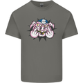 Offensive Pig Finger Flip Kids T-Shirt Childrens Charcoal