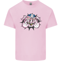 Offensive Pig Finger Flip Kids T-Shirt Childrens Light Pink