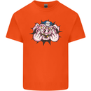 Offensive Pig Finger Flip Kids T-Shirt Childrens Orange