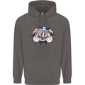 Offensive Pig Finger Flip Mens 80% Cotton Hoodie Charcoal
