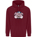 Offensive Pig Finger Flip Mens 80% Cotton Hoodie Maroon