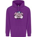 Offensive Pig Finger Flip Mens 80% Cotton Hoodie Purple