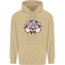 Offensive Pig Finger Flip Mens 80% Cotton Hoodie Sand