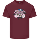 Offensive Pig Finger Flip Mens Cotton T-Shirt Tee Top Maroon