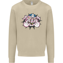 Offensive Pig Finger Flip Mens Sweatshirt Jumper Sand