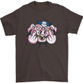 Offensive Pig Finger Flip Mens T-Shirt Cotton Gildan Dark Chocolate