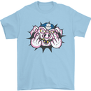 Offensive Pig Finger Flip Mens T-Shirt Cotton Gildan Light Blue