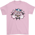 Offensive Pig Finger Flip Mens T-Shirt Cotton Gildan Light Pink